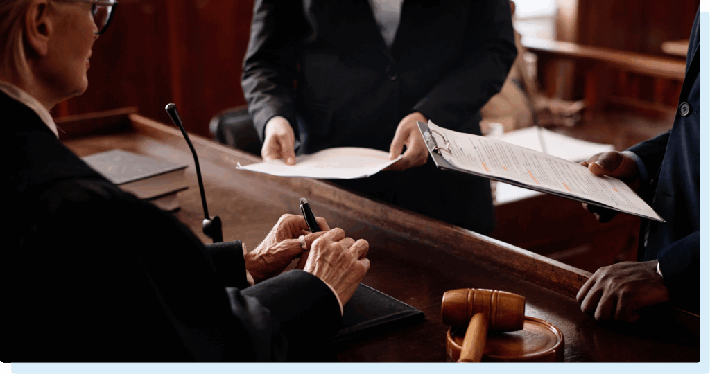 Presenting to judge commercial litigation case